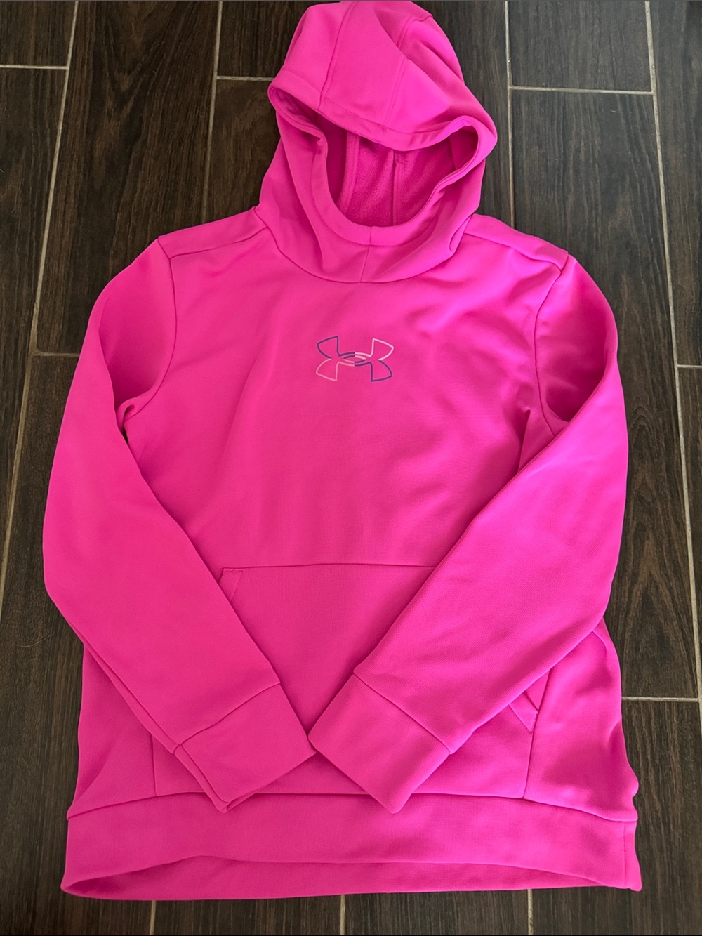Girls Large Under Armour Hot Pink Performance Hoodie
